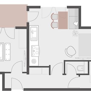 Appartement met een Slaapkamer