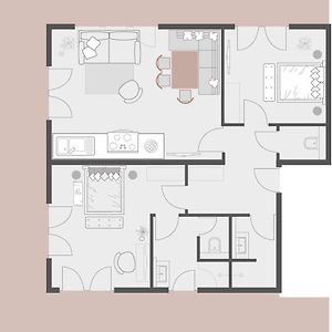 Appartement met Twee Slaapkamers